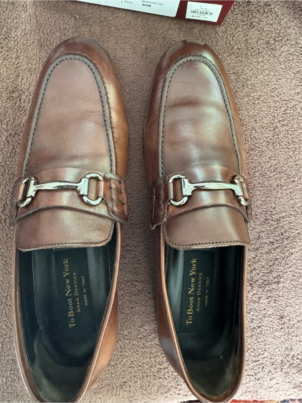 To Boot Brown Leather Bit Loafers